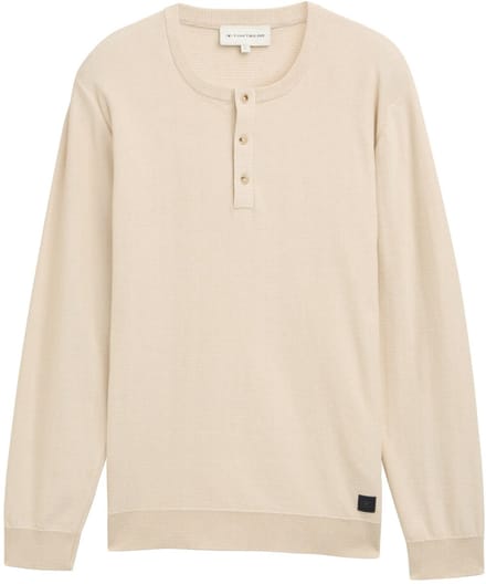 Tom Tailor Gebreide Henley-trui