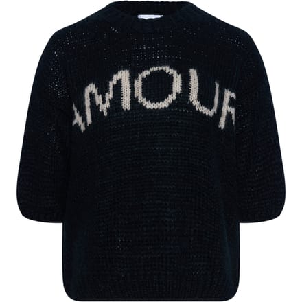 Amour Knit in zwart en gebroken wit