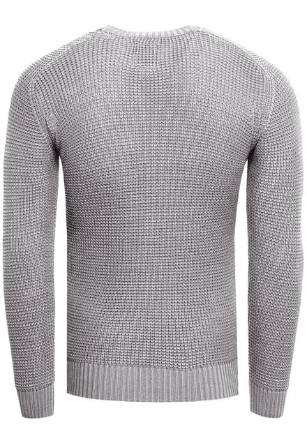 Chunky Slim Fit Trui met Ronde Hals
