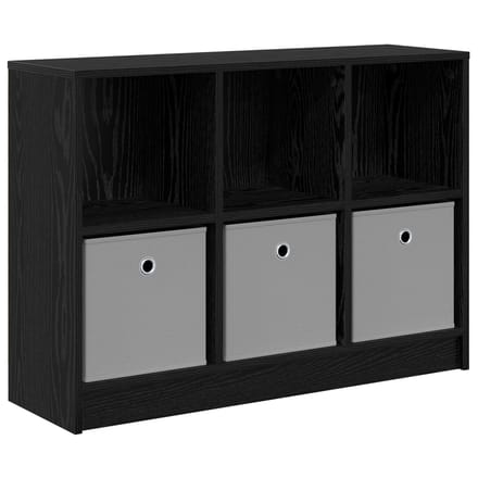 vidaXL - Dressoir - Zwart - Eiken - 88,5 - x - 27,5 - x - 63,5 - cm