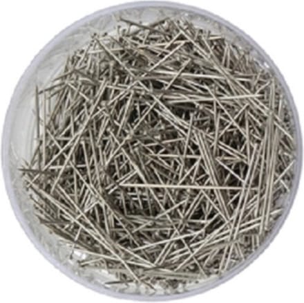 Glorex Platte kopspelden/naaispelden - 3 cm - zilver - 500x stuks - hobby spelden