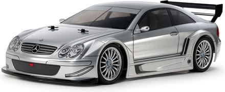 Tamiya Modelbouwpakket Auto - 47493 RC Mercedes-Benz CLK AMG 2002 - TT-02 Silver RC Plastic - 1:10 - Modelbouw