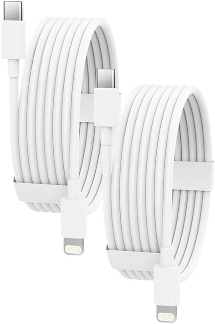 USB C naar Geschikt voor: USB Lightning Kabel - 2 Meter Oplaadkabel 2x - Snel Lader USB-C Oplader - Wit