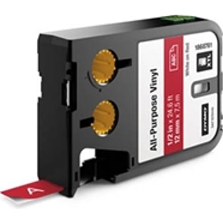 DYMO 1868761 XTL tape vinyl wit op rood 12mm (origineel)