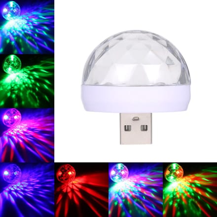 Handige 4W 3 LED USB RGB Kleurrijk Neonlicht Podiumlamp Voor Disco Bar Feest transparant