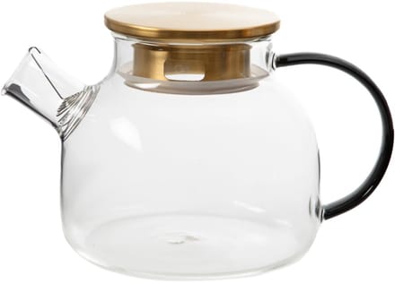 HOMLA - Jug - 1 l - Grijze Handgreep - Gouden Deksel