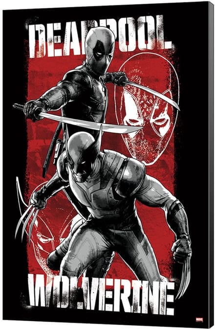 Semic Marvel Wooden Wall Art Deadpool & Wolverine 03 Maximum Effort 35 x 50 cm Poster & Wallscrolls