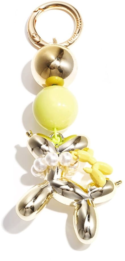 Schattige ballonhond sleutelhanger - Geel