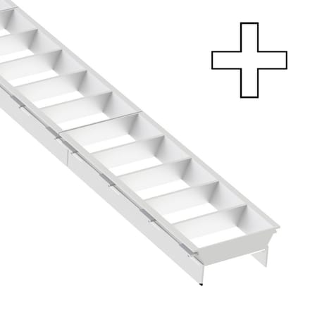 The Light Group SLC lamellenrooster Click, X-module, wit, kunststof