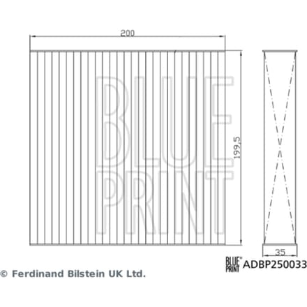 Cabinefilter BLUE PRINT ADBP250033