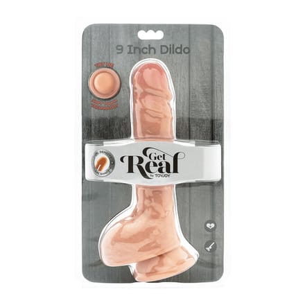 ToyJoy Get Real Dildo Dual Density met Ballen - 23 cm