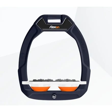 Veiligheidsspanner Paardrijden Plat Ultra Grip Marine/Wit/Oranje Flex-On Safe-On