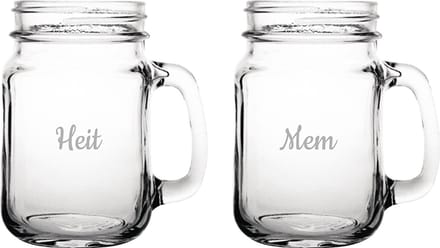 Gegraveerde Drinkglas 45cl Mem & Heit