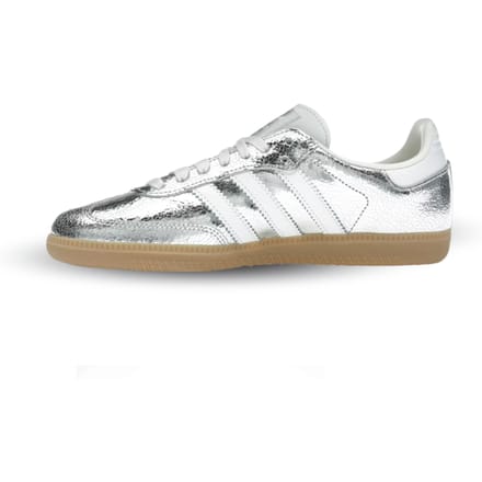 Adidas Samba OG Silver Metallic Cracked Leather