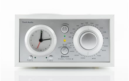 Tivoli Audio - Model 3 BT w/ USB - Wekkerradio met Bluetooth - Wit/Zilver