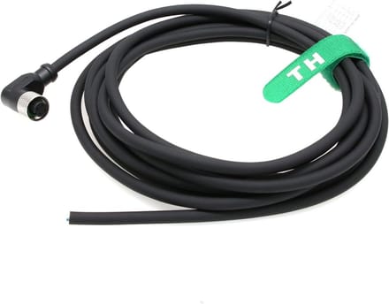 M12 A Code Kabel - Industriële Connector Sensor Kabel - Automatisering Apparaten - 4-Pins Vrouwelijk - 4 meter - zwart