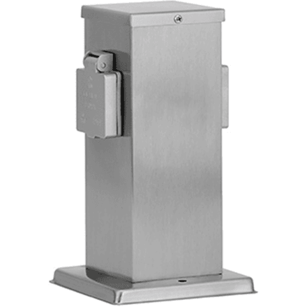 Ledar Buitenstopcontact paal RVS IP44 - 2 stopcontacten