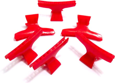 6 kappers klemmen flexibel rood