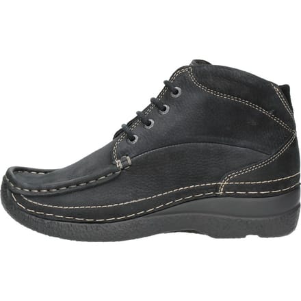 Wolky Dames Hoge veterschoenen 06242 Roll Shoot Zwart