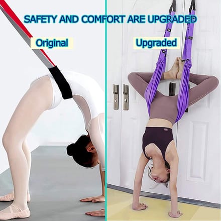 Yogariem Stretching Verstelbaar – Flexibiliteitstrainer voor Yoga, Pilates, Ballet & Revalidatie met Deuranker