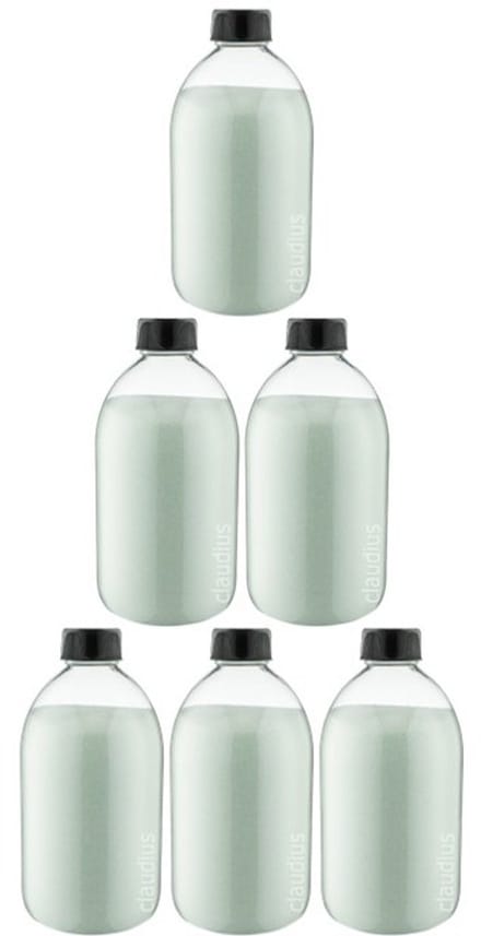 Scrubzout Eucalyptus - 650 gram - Fles met zwarte dop - set van 6 stuks - Hydraterende Lichaamsscrub