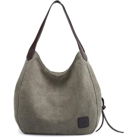 Dames canvas schoudertas handtas Multi-zakken Vintage bakken hobotassen