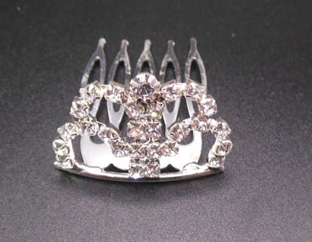 Tiara mini kroontje met strass #1