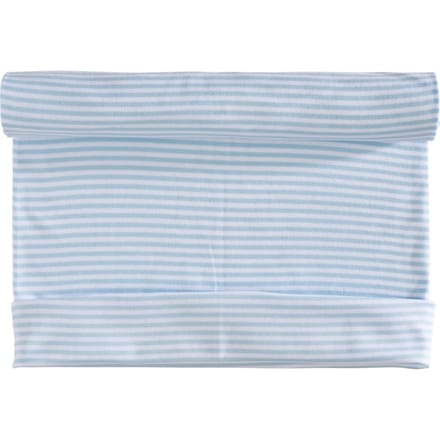 Manchet stof 1x1 rib "Stripe 3 mm" - Lichtblauw-Wit