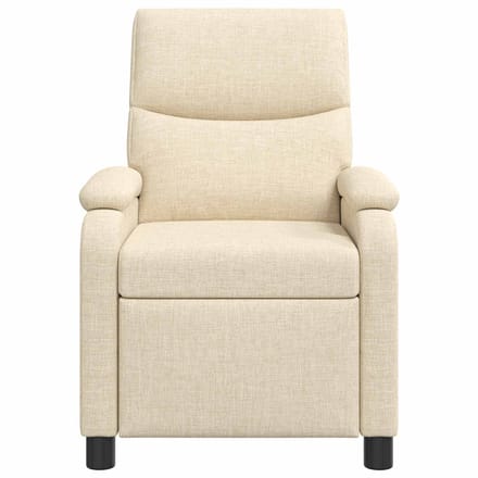 vidaXL - Recliner - Crèmekleurig - Stof