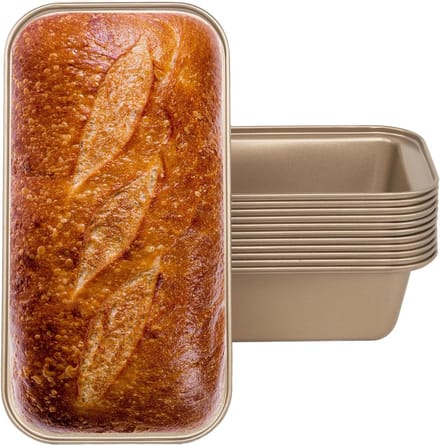 Set van 12 Mini Broodvormen met Antiaanbaklaag - Koolstofstaal Bakvormen