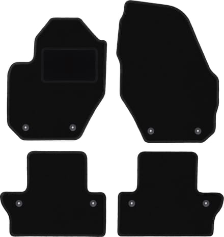 Zwarte veloursmatten voor: Volvo XC60 I crossover (2008-2017)