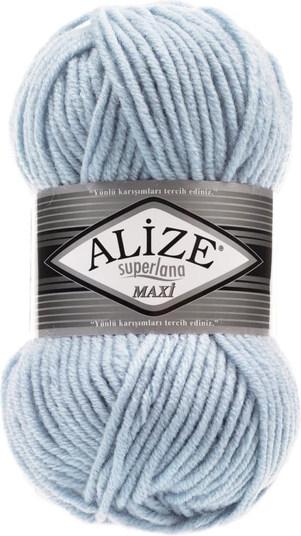 Alize Superlana Maxi 480 Light Blue Pakket 5 Bollen 500 Gram