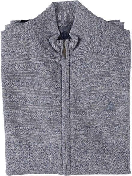 Fellows United Cardigan Vest Structured Stripes Blue (51.1106 - 113)