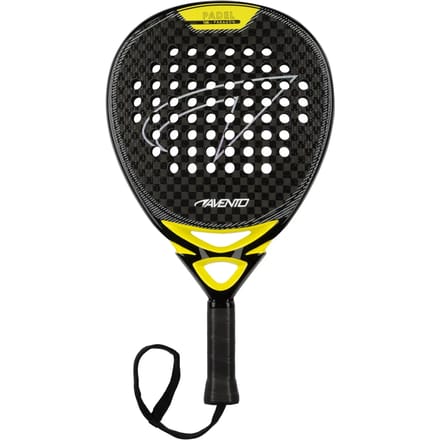 Avento Padelracket - Paragon - 12K Carbon - Teardrop - Zwart/Neo Chroom