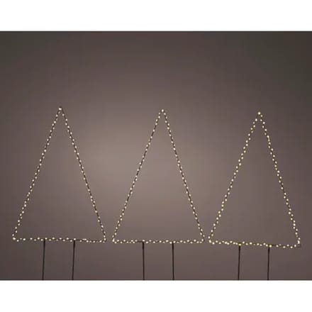 Decoris Micro Led Tuinsteker Metaal Boom Steady Lichtsnoer - 330 Led's - Warm Wit - 47cm - Buiten