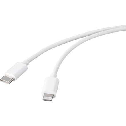 Basetech BT-2347612 USB-kabel USB 2.0 USB-C stekker, Apple Lightning stekker 2.00 m Wit