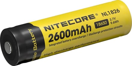 Nitecore 18650 oplaadbare batterij 2600mAh