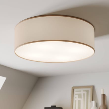 TK Lighting Rondo plafondlamp, beige, metaal, Ø 45 cm, E27