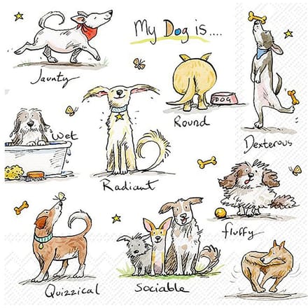 Servet "Emotion Dogs"  - 20 stuks