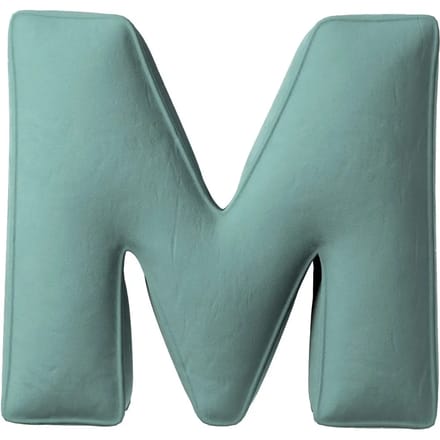 Kussen letter m Yellow Tipi Posh Velvet