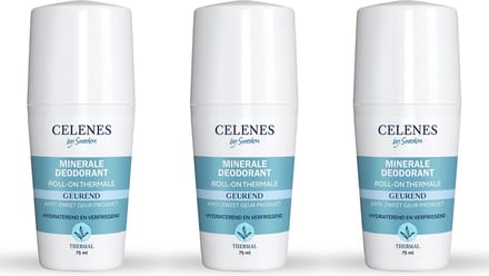 Celenes by Sweden Thermal Roll-On Deodorant - 75ml x 3 stuks - Voor Gevoelige Huid