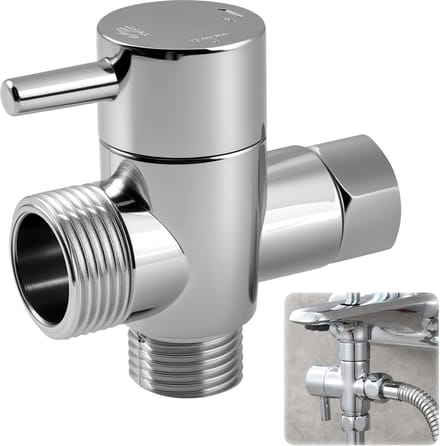 3-weg Ventiel - Omschakelventiel Douche - Douche Flexibiliteit - Massief Messing - 1/2 Inch - Chroom