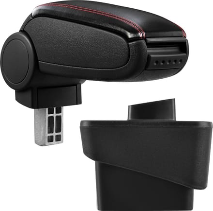 Armsteun Audi A1 8X vf 2010 kunstleer zwart en rood stiksel