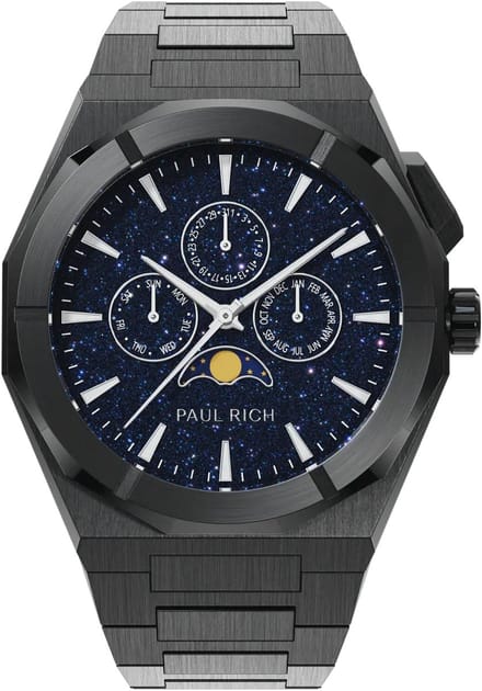 Paul Rich Moonphase Star Dust II Black MOON03 horloge