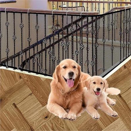Veiligheidsnet - Trappenhek - Kinderen Beveiligen - Verstelbaar Ontwerp - 150-90CM - Zwart