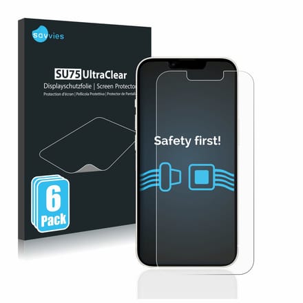 Savvies - Screenprotector voor Apple iPhone 13 / 13 Pro - Folie Beschermfolie transparant 6 Stuks