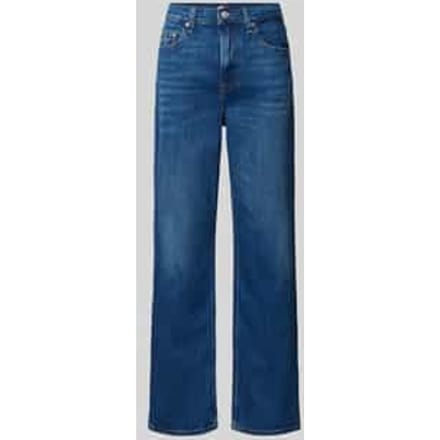 Straight fit jeans van katoenmix