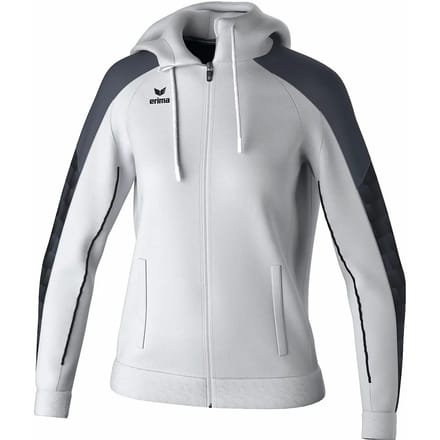 Erima Evo Star Trainingsjack Met Capuchon Dames - Wit / Zwart | Maat: 36