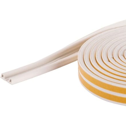 Tochtband - P profiel - 50 m x 9 mm - 2.5-5 mm - wit