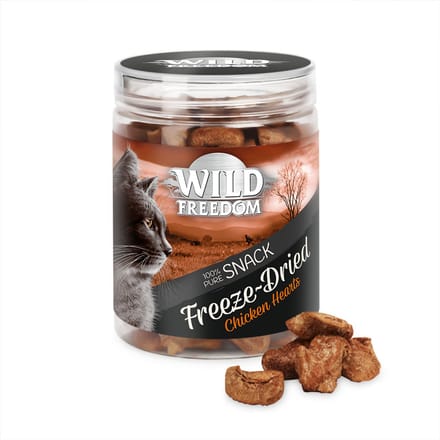 Wild Freedom Droogvoer, Natvoer of Snacks voor een probeerprijs! - Freeze-Dried Snack Kippenharten 45 g